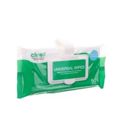 CLINELL UNIVERSEL WIPES CLIP PACK 50